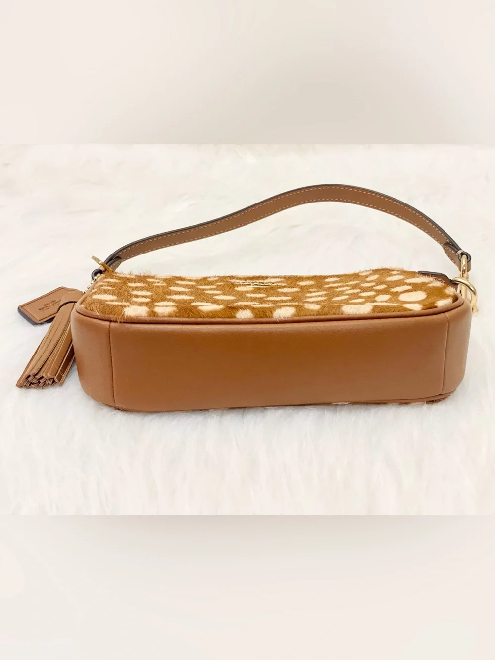 Coach Nolita 19 With Deer Print Shoulder Bag Wristlet in Brown Multi CDW35